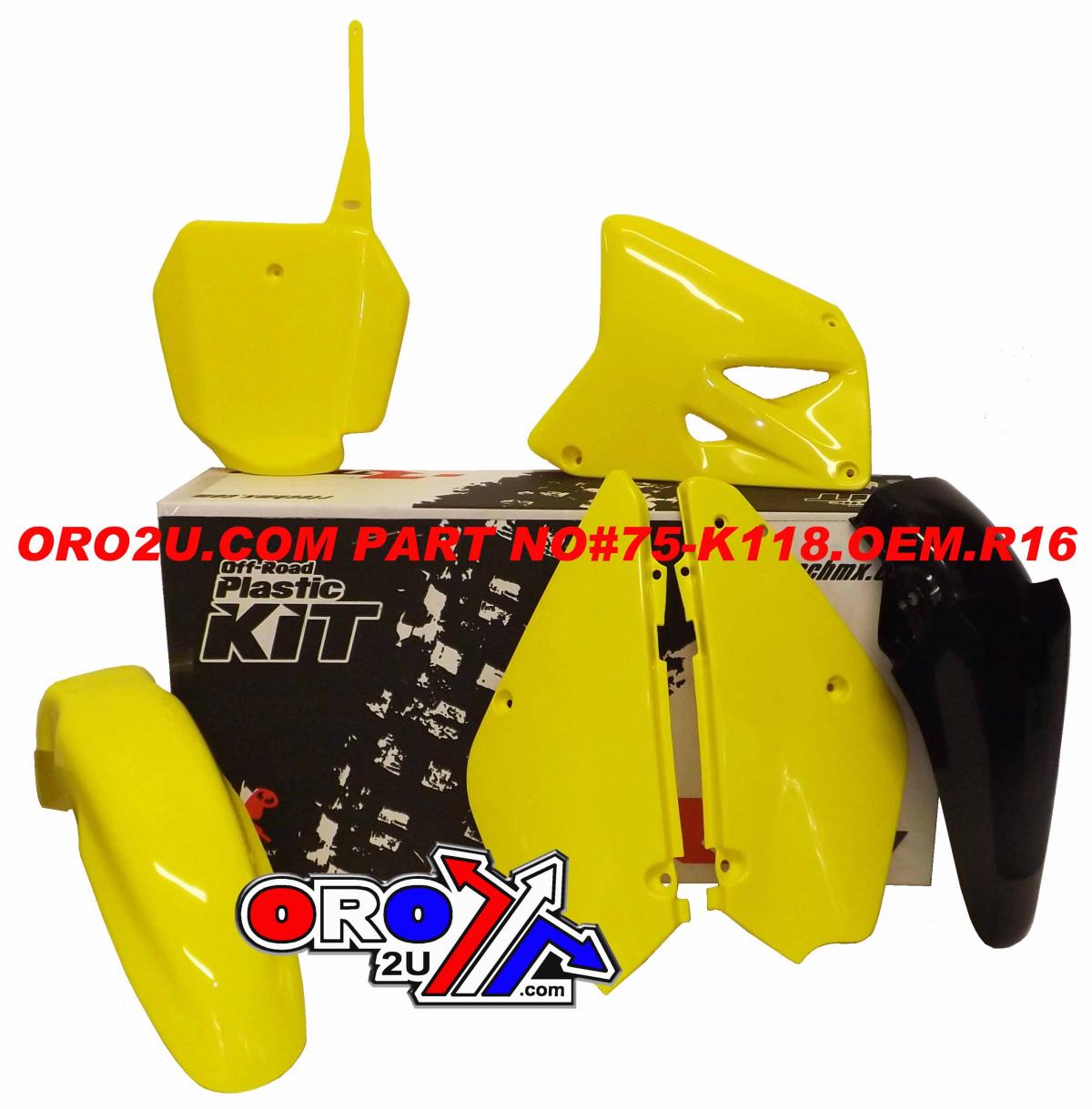PLASTIC KIT/5 03-25 RM85 OEM 16, RTECH R-KITRM0-OEM-590, OEM 2016