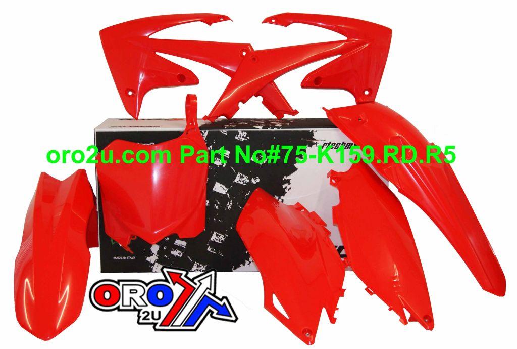 PLASTIC KIT/5 CRF250/450 11-13, RED RTECH R-KITCRF-RS0-516