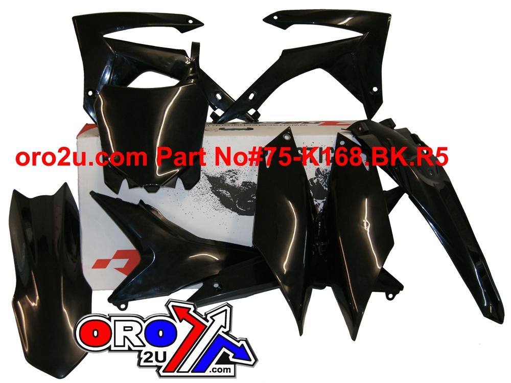 PLASTIC KIT/6 13-16 CRF250 450, BLACK RTECH R-KITCRF-NR0-517