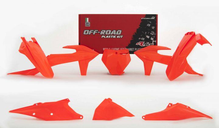 PLASTIC KIT/6 2019-22 KTM SX/SXF, NEON ORANGE, RTECH R-KITKTM-AN0-599