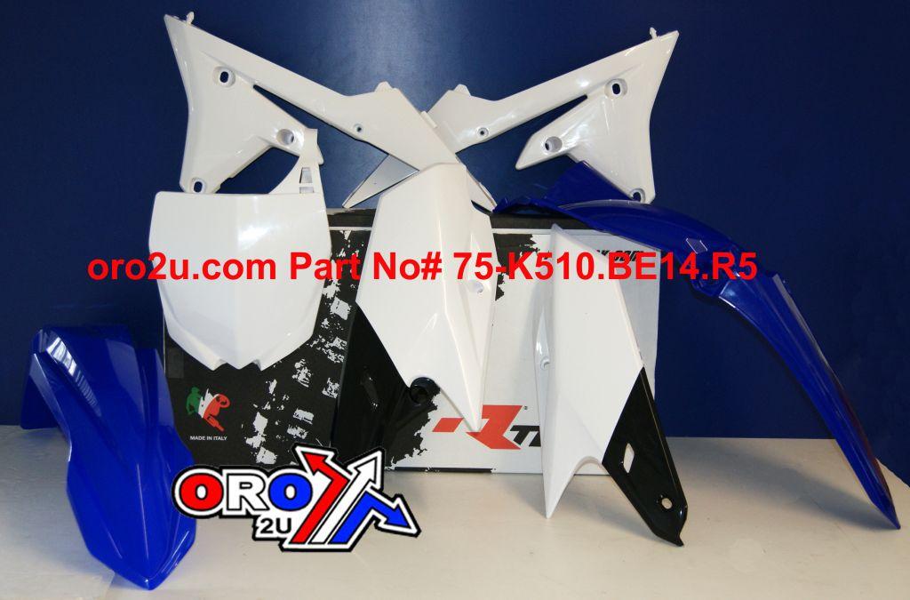 PLASTIC KIT/5 14-18 YZF, YZ-FX 250 15-18 YZ-FX450 16-18, RTECH R-KITYZF-BL0-514