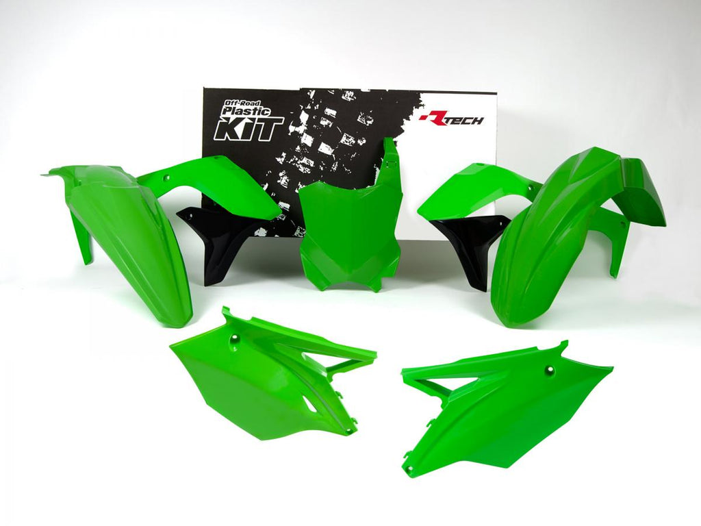 PLASTIC KIT/5 16-18 KX450F GREEN, RTECH R-KITKXF-VE0-517