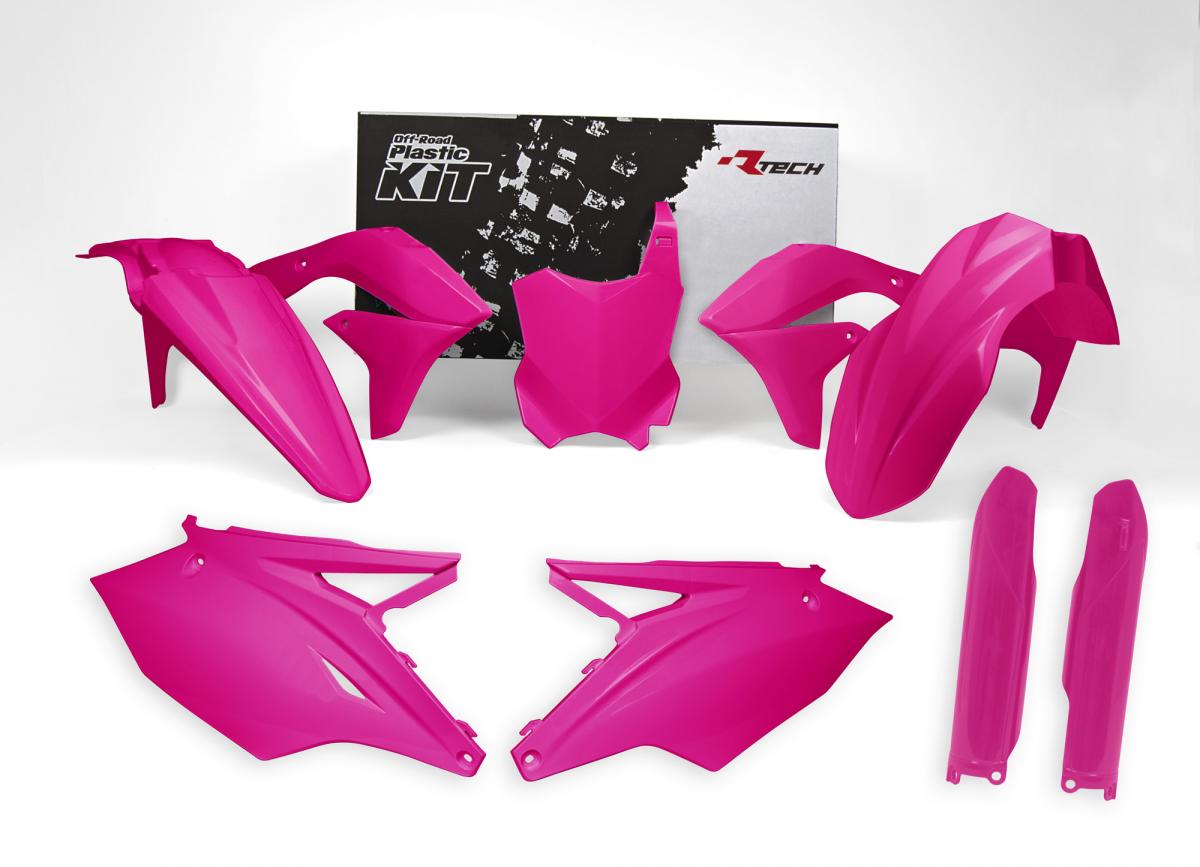 PLASTIC KIT/6 16-18 KX450F N/PINK, RTECH R-KITKXF-FU0-517