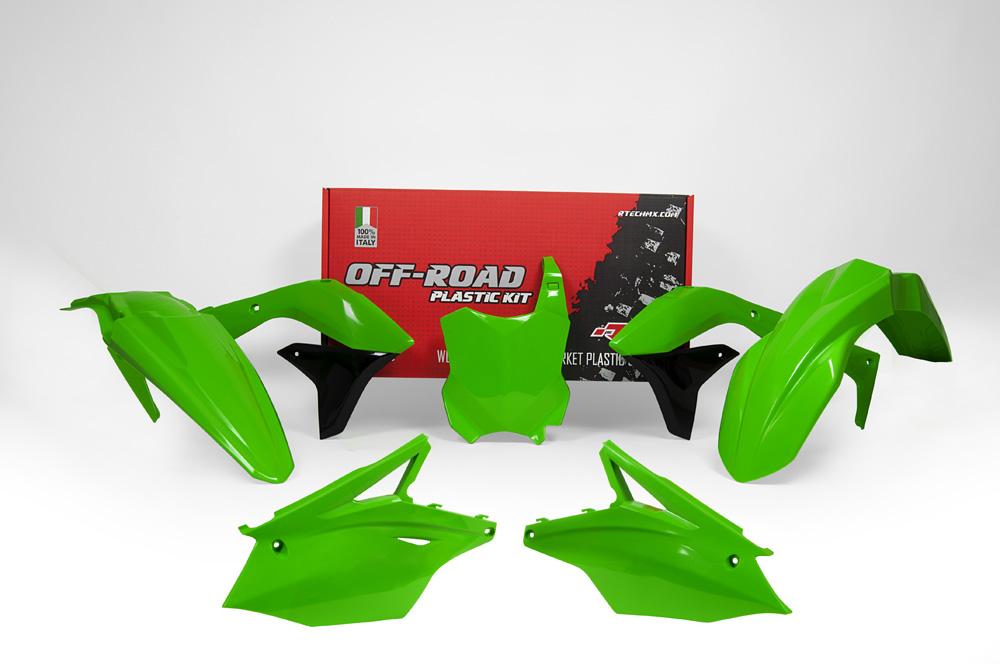 PLASTIC KIT/5 17-19 KX250F, GREEN RTECH R-KITKXF-VE0-519