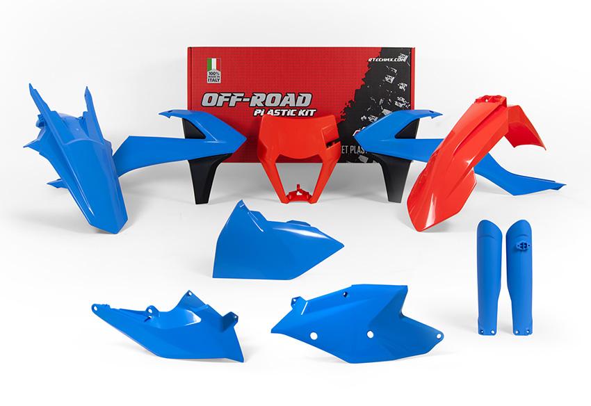 PLASTIC KIT/7 17-19 EXC/EXC-F, LIGHT BLUE ENDURO KIT LTD ED. TLD 2017, RTECH R-KITKTM-CL0-528