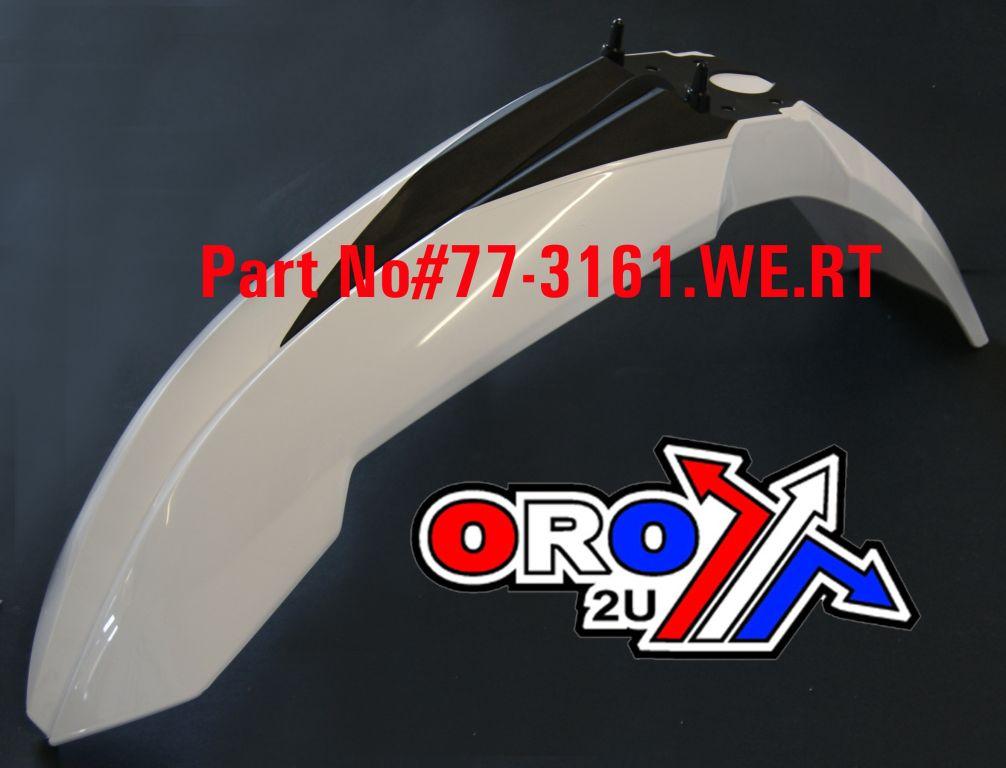 13-16 KTM85 FRONT FENDER WHITE, RTECH R-PAKTMBN0985