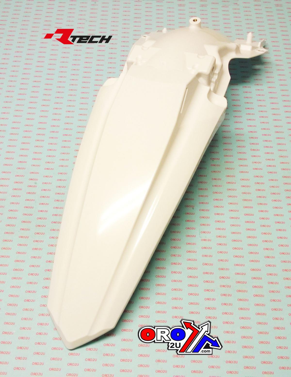 REAR FENDER 2019-23 KX450 WHITE, RTECH R-PPKXFBN0019