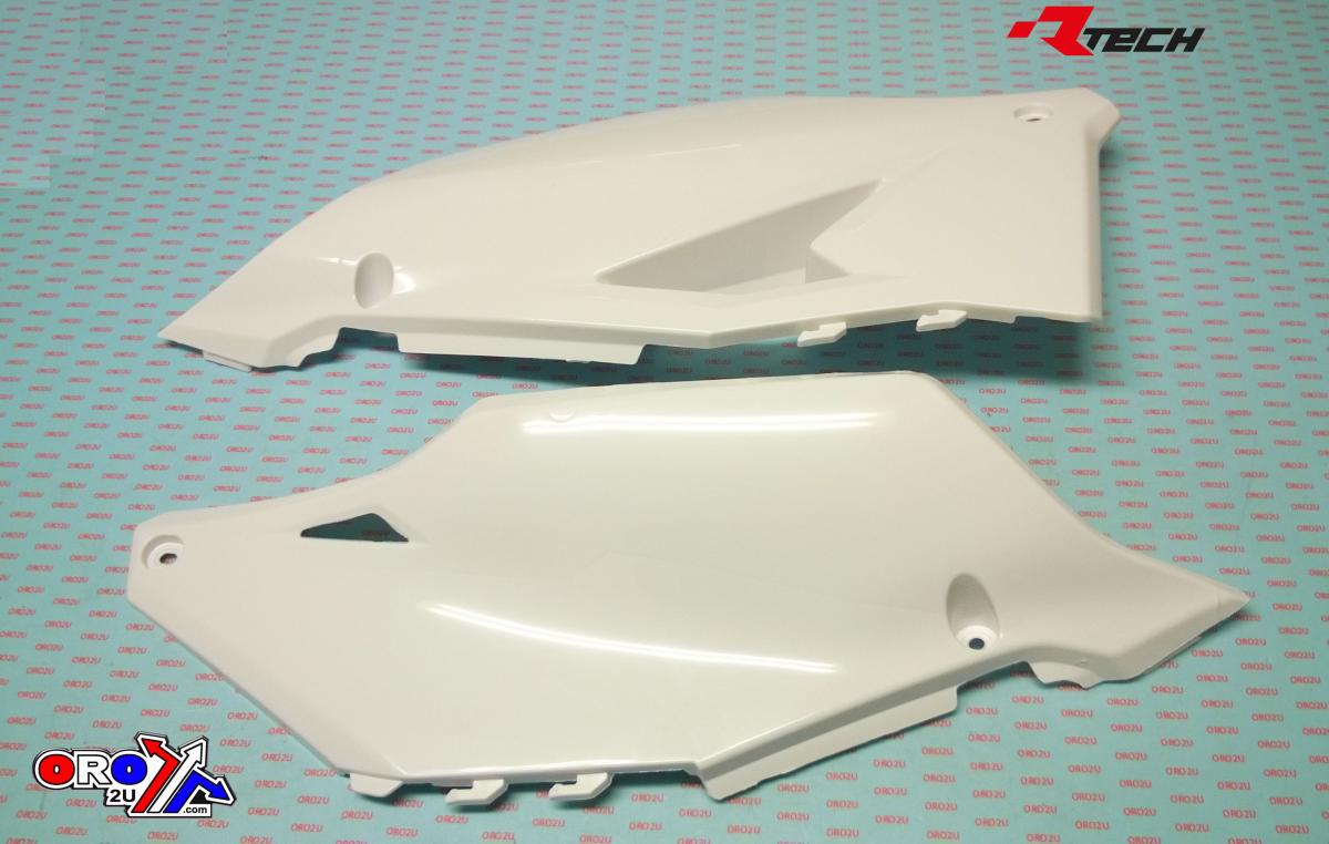 SIDE PANELS 2019-23 KX450 WHITE, RTECH R-FIKXFBN0019