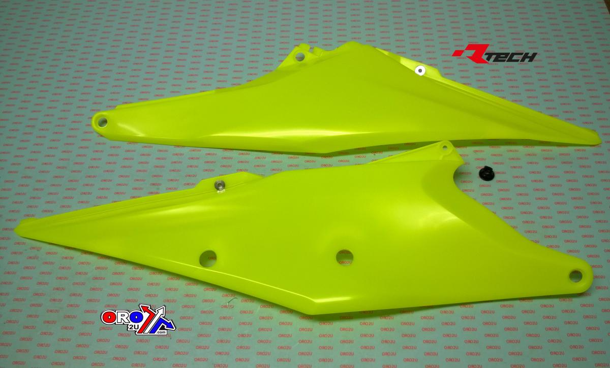 SIDE PANELS 2019-22 KTM SX/SX-F, NEON YELLOW, RTECH R-FIKTMGF0019