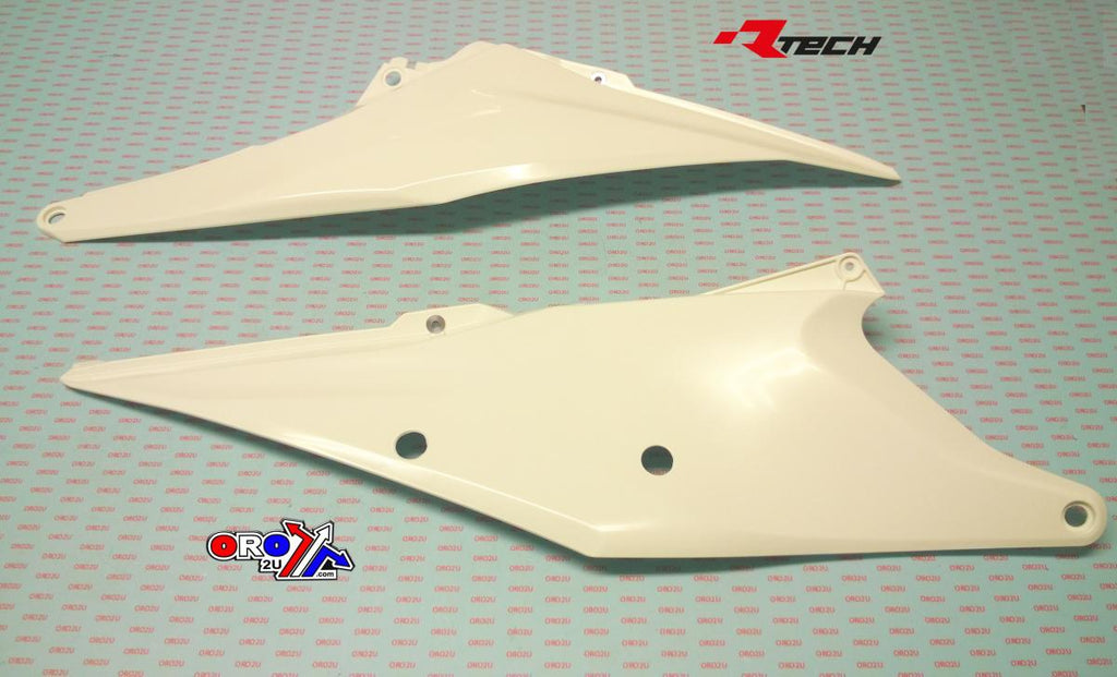 SIDE PANELS 2019-22 KTM SX/SX-F, WHITE, RTECH R-FIKTMBN0019, SX/SX-F/XC/XC-F 2019-21 OEM COLOUR