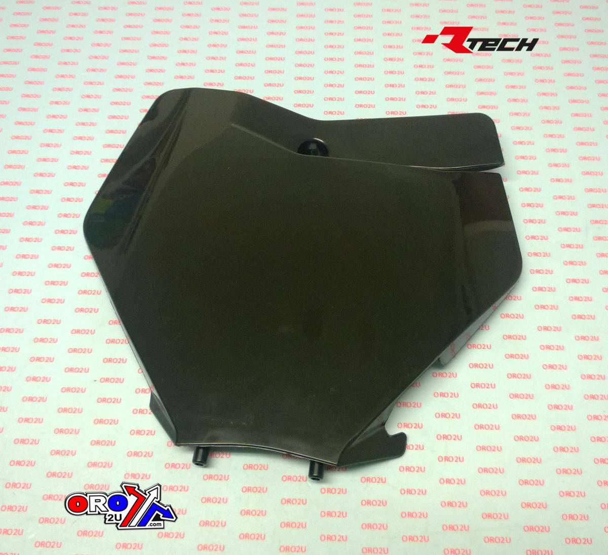 FRONT NUMBER PLATE 2019-22 KTM SX/SX-F, BLACK, RTECH R-TBKTMNR0019