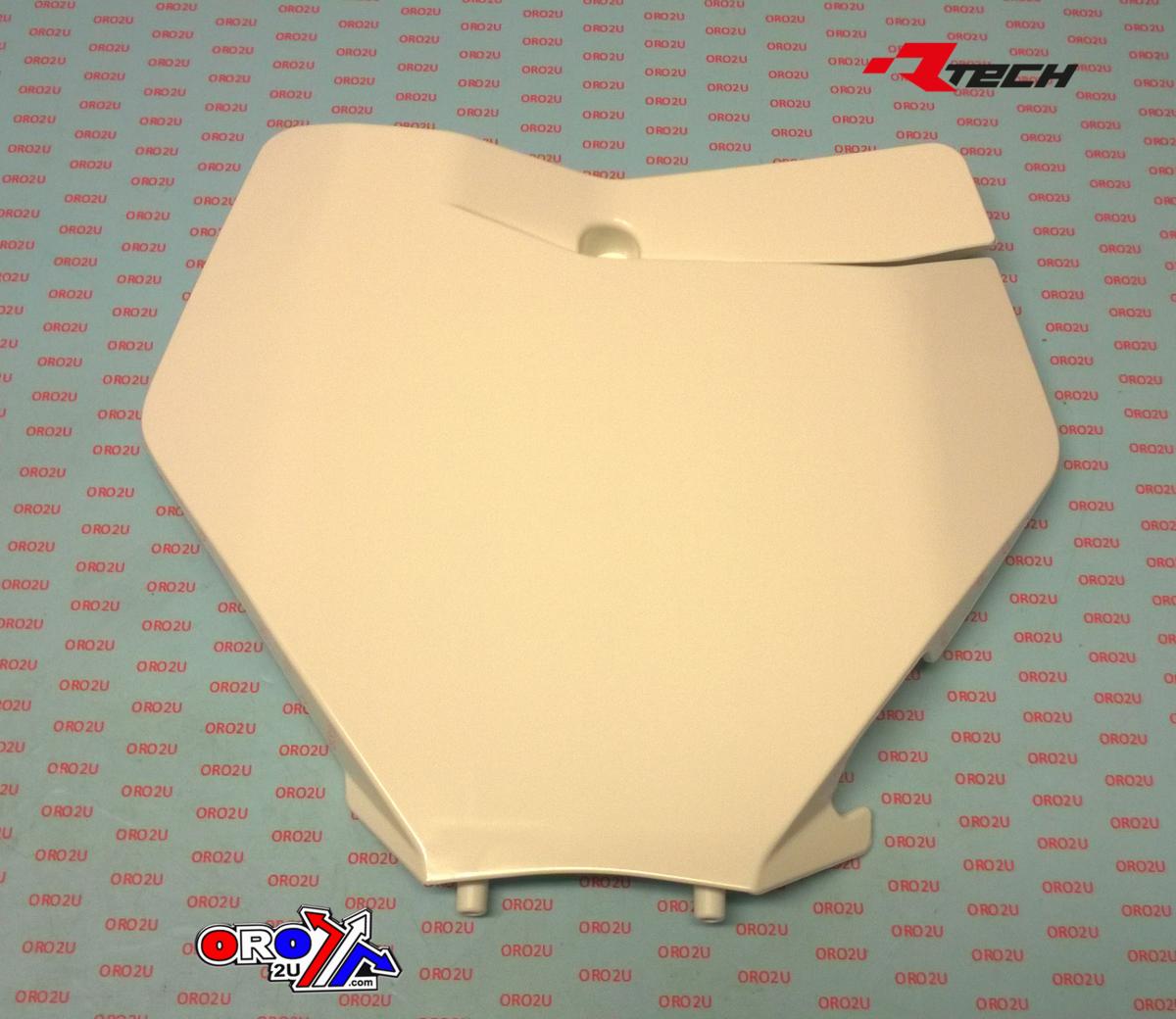 FRONT NUMBER PLATE 2019-22 KTM SX/SX-F, WHITE, RTECH R-TBKTMBN0019