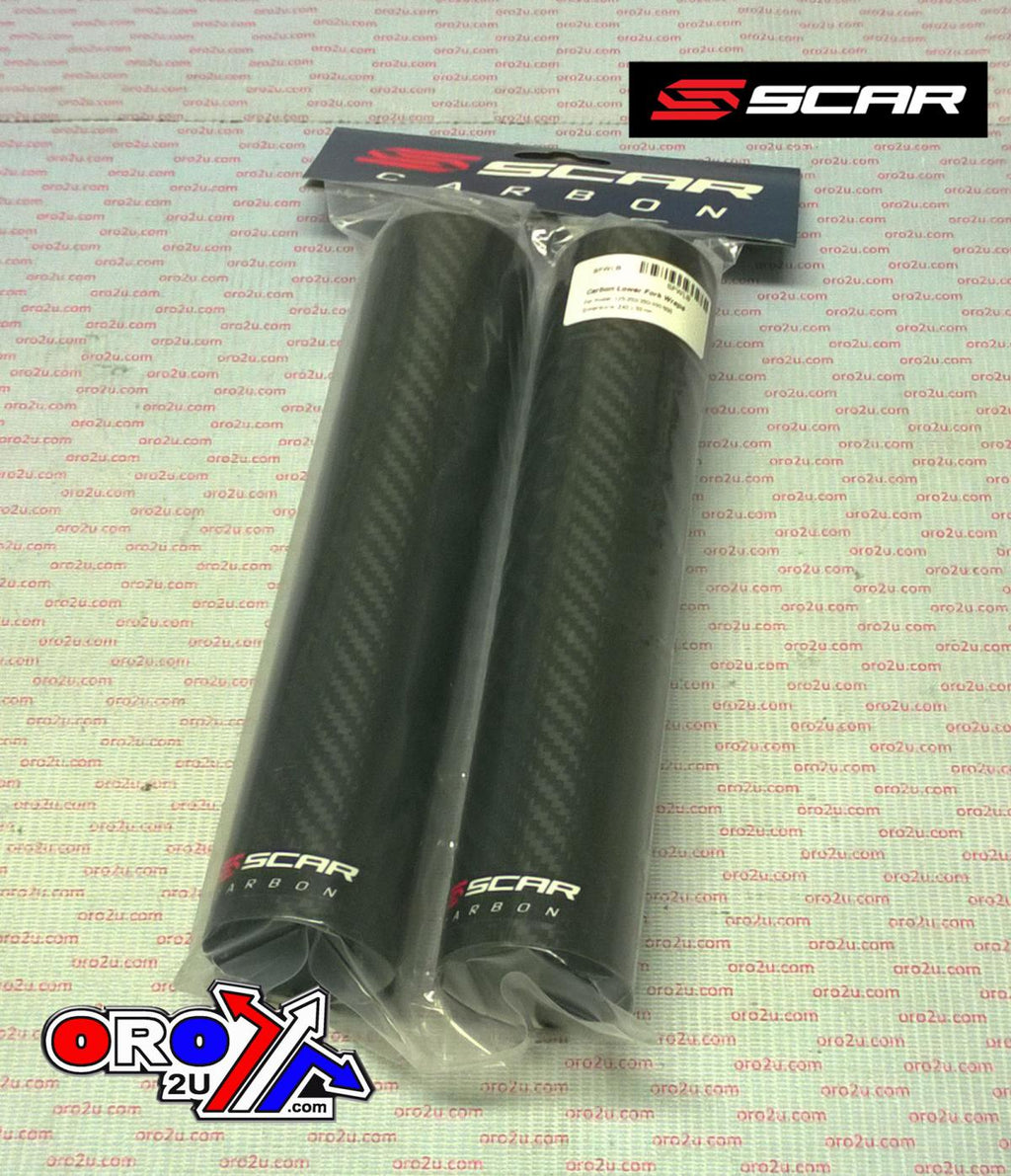 CARBON LOWER FORK WRAP, SCAR RACING SFWLB 240x52 Carbon fibre, For big bikes (125/250/450/500)