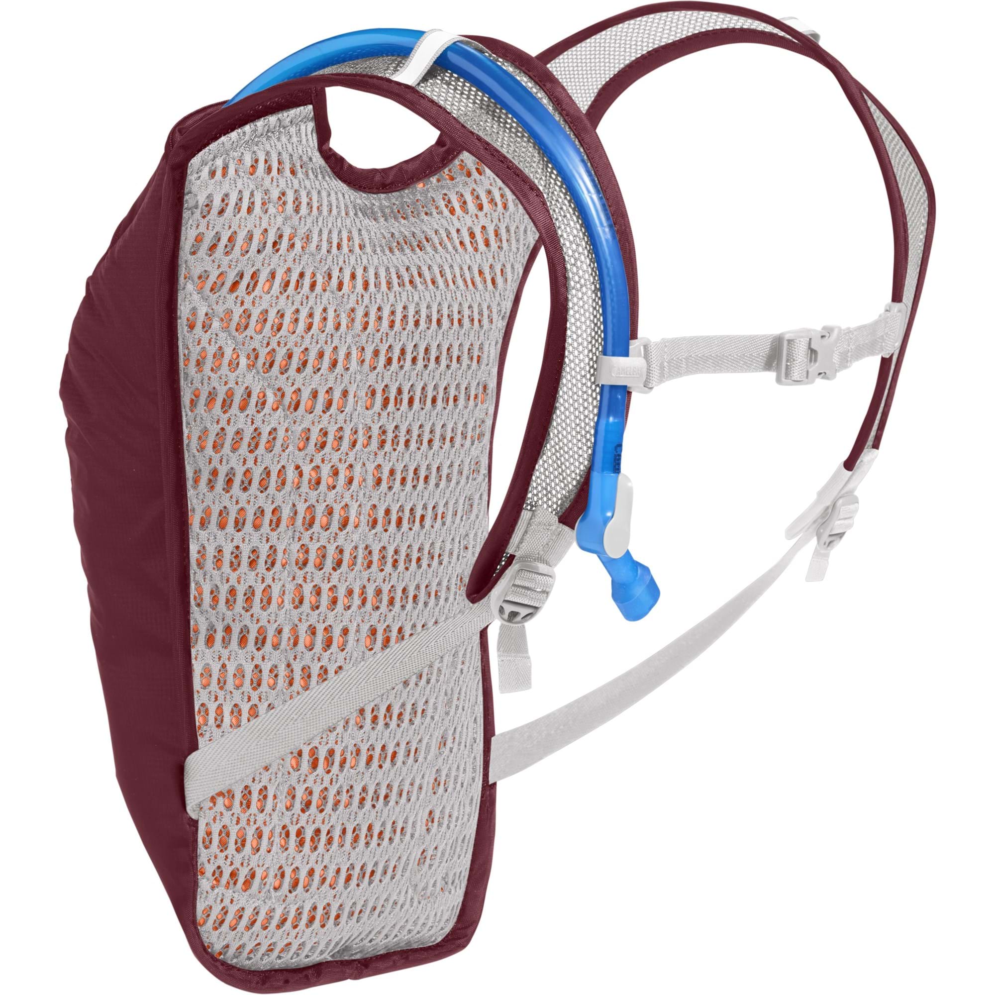 CAMELBAK WOMEN'S HYDROBAK LIGHT HYDRATION PACK 2.5L WITH 1.5L RESERVOIR 2021: BURGUNDY/SILVER CBHYDTLW50