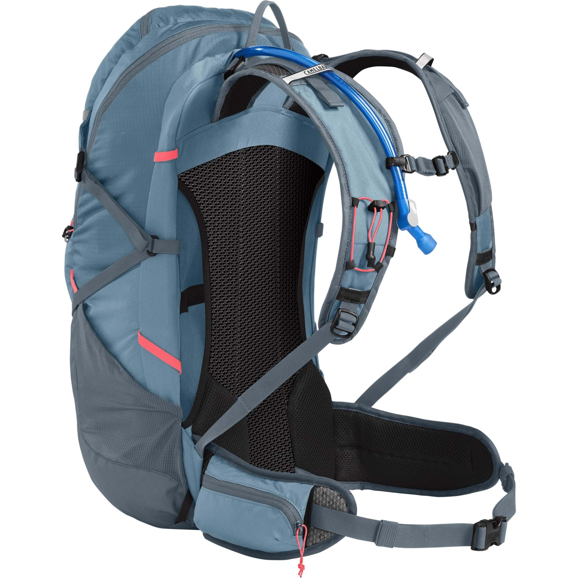 CAMELBAK WOMEN'S FOURTEENER 30 HYDRATION PACK 2023: SMOKE BLUE/FIERY CORAL 30L CBWFOUR32