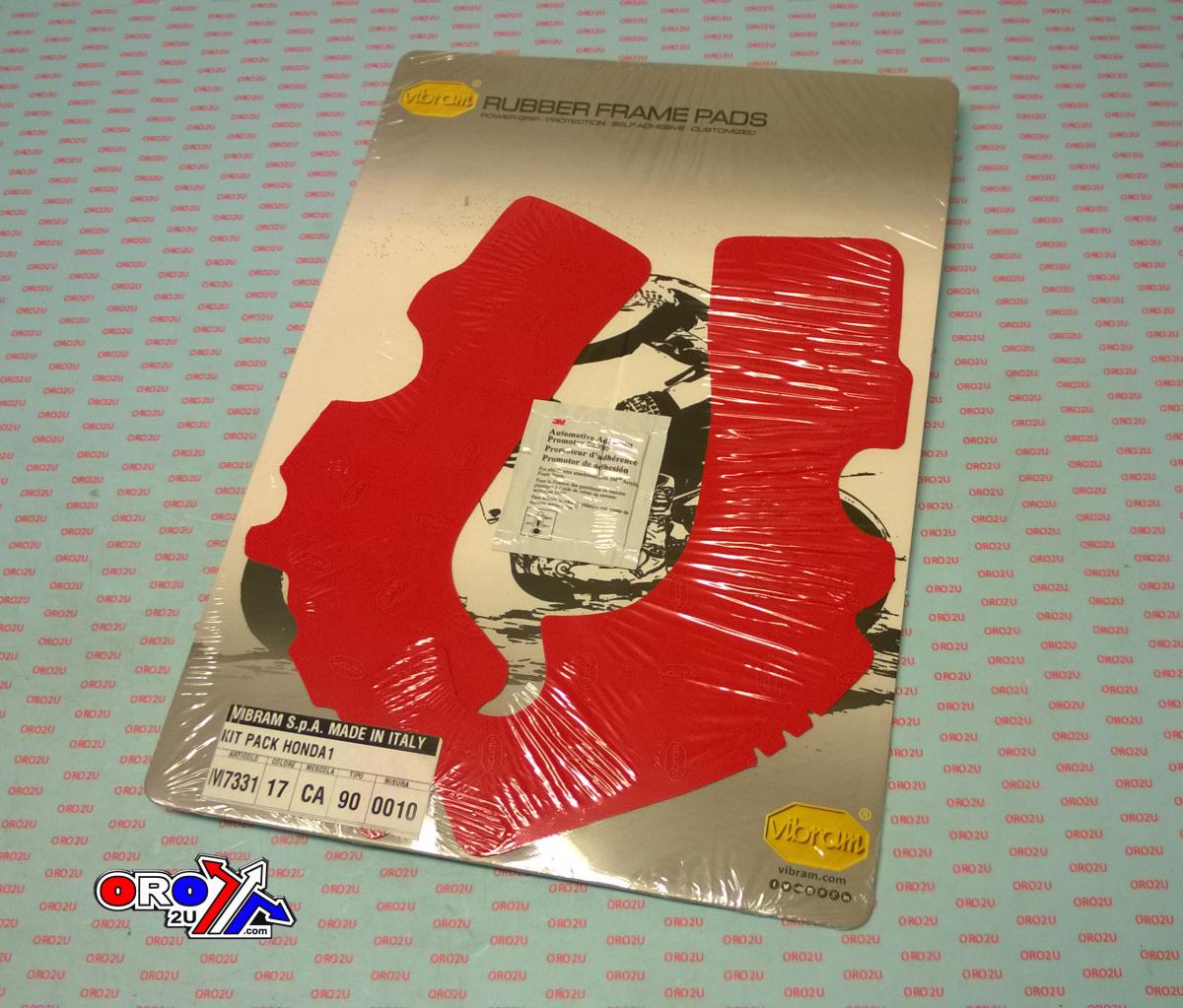 VIBRAM OFF-ROAD FRAME PADS RED CRF 250/450 09-13, ATHENA M7331R HONDA