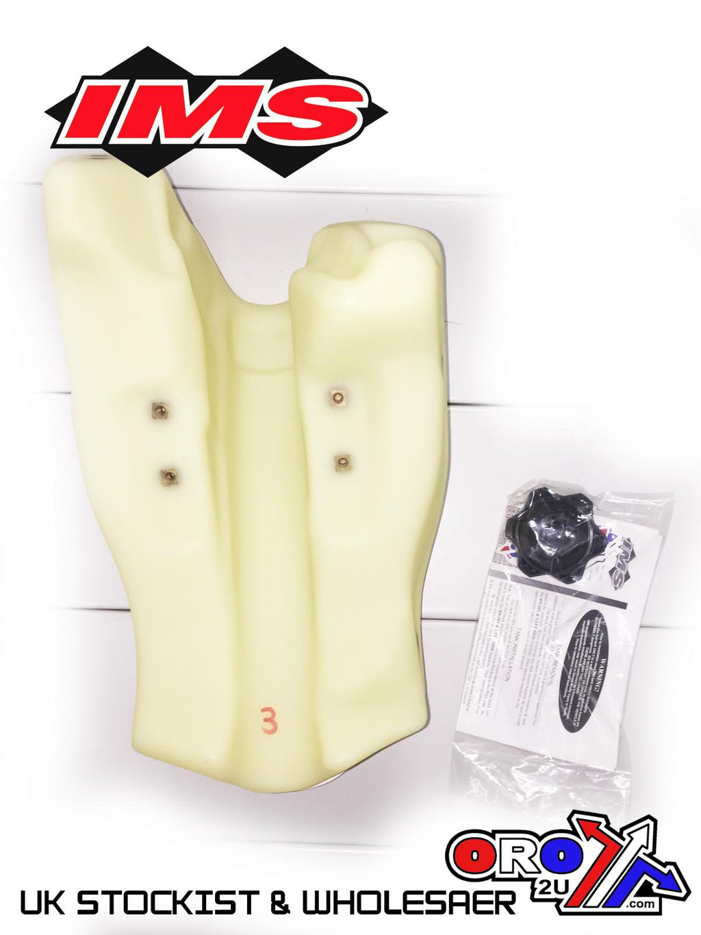 IMS Fuel Tank 3.6 gal Natural Screw Cap, Honda CR250 1988-1989, 112216-N2