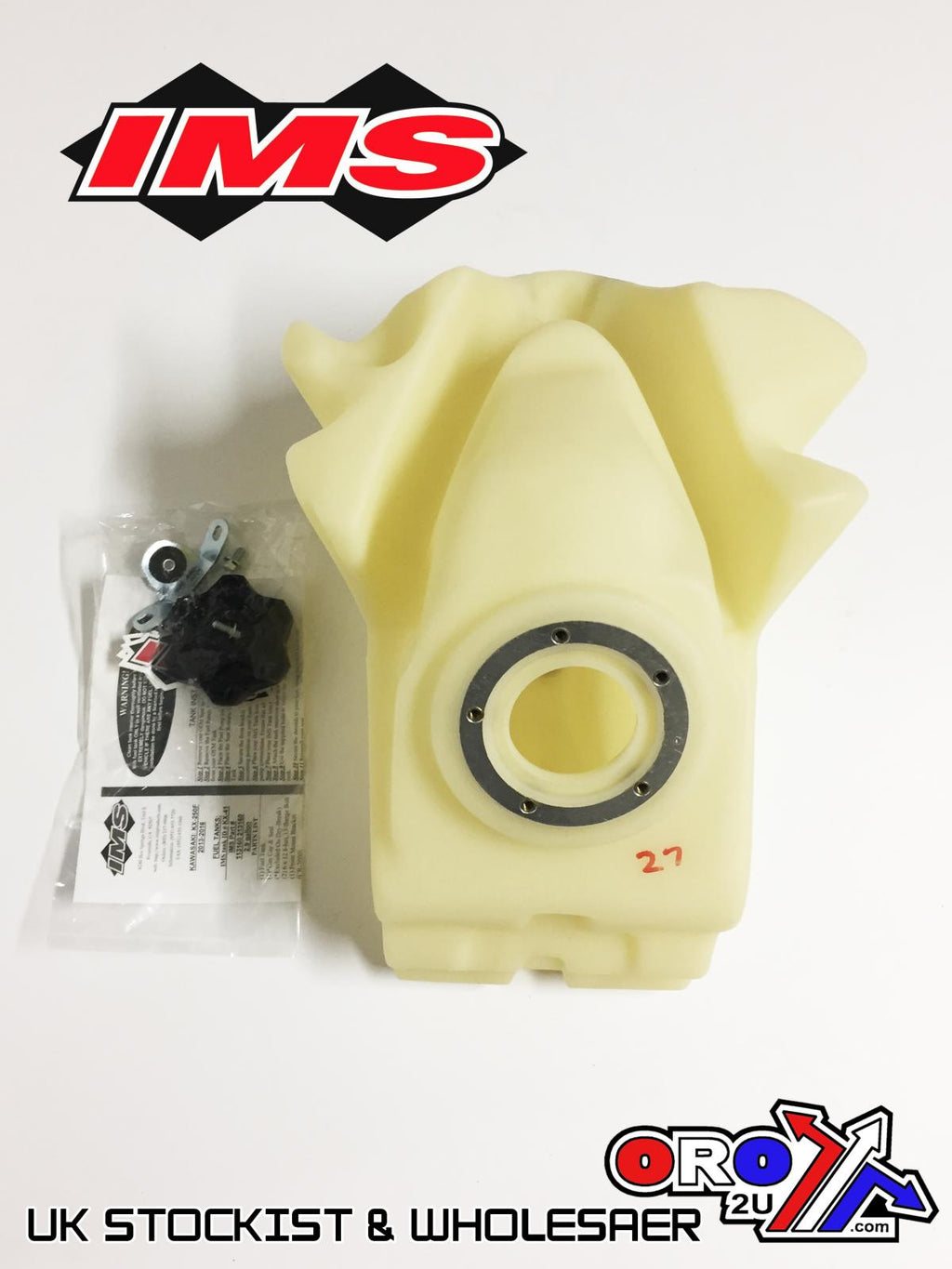IMS Fuel Tank 2.9 gal Natural Screw Cap, Kawasaki KX250F 2013-2016, 113160-N2