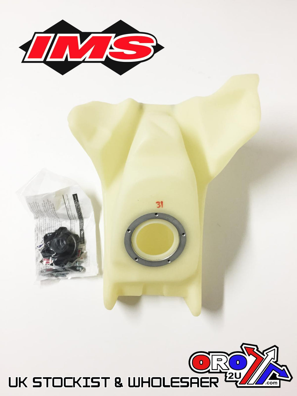 IMS FUEL TANK 2.5 GAL NATURAL SCREW CAP 2019-23 KAWASAKI KX450 113164-N2