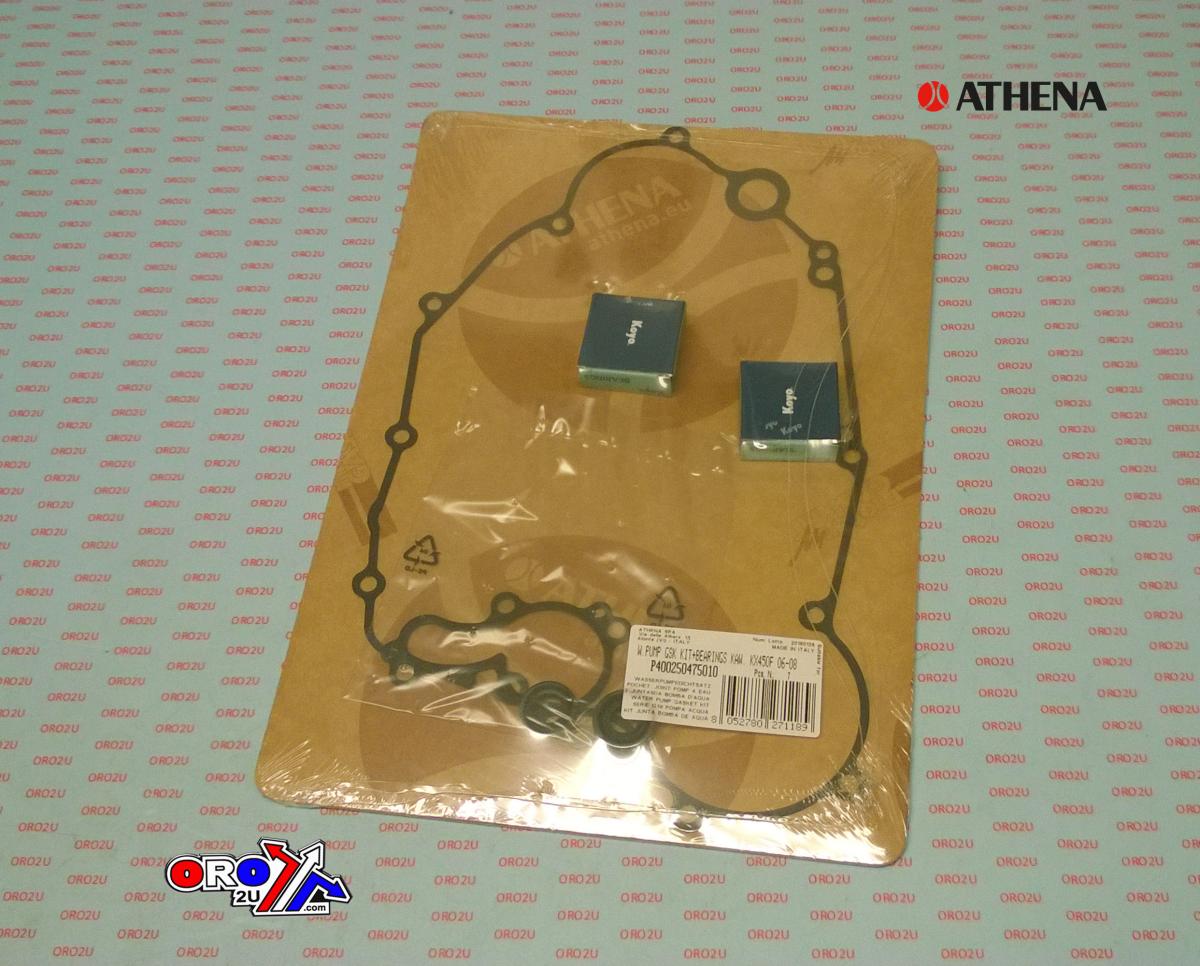 WATER PUMP GASKET KIT KLX/KX 450 06-21, ATHENA P400250475010 KAWASAKI WITH BEARINGS