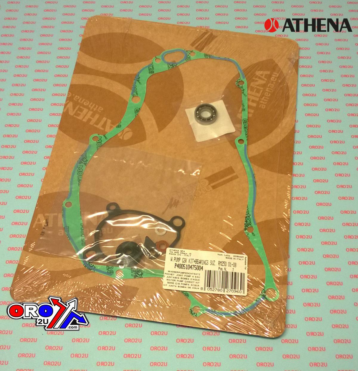 WATER PUMP GASKET KIT RM 250 01-08, ATHENA P400510475004 SUZUKI WITH BEARING