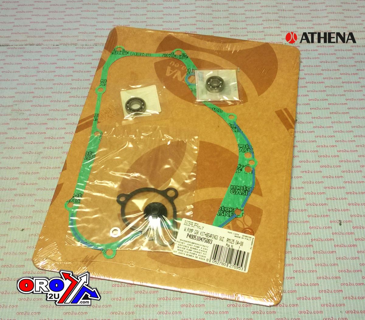 WATER PUMP GASKET KIT RM 125 04-08, ATHENA P400510475003 SUZUKI WITH BEARING