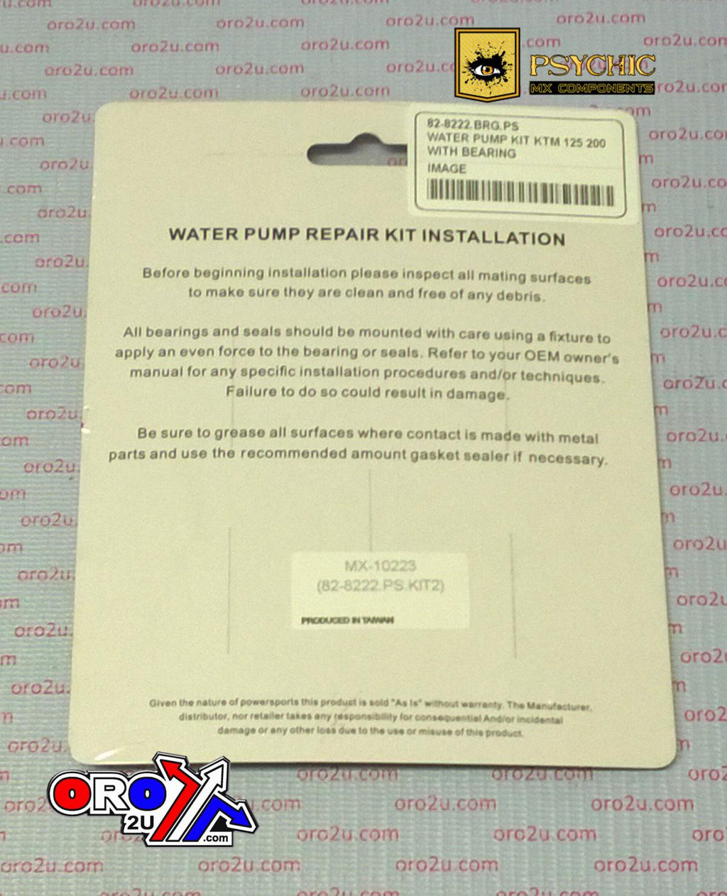 WATER PUMP KIT 00-12 KTM 125 200, WITH BEARING, MX-10223
