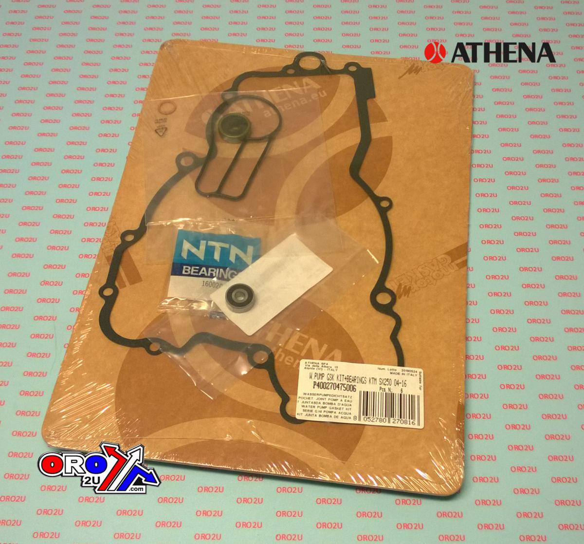 WATER PUMP GASKET KIT SX/XC/TE/TC 250/300 04-16, ATHENA P400270475006 KTM/HUSKY WITH BEARING