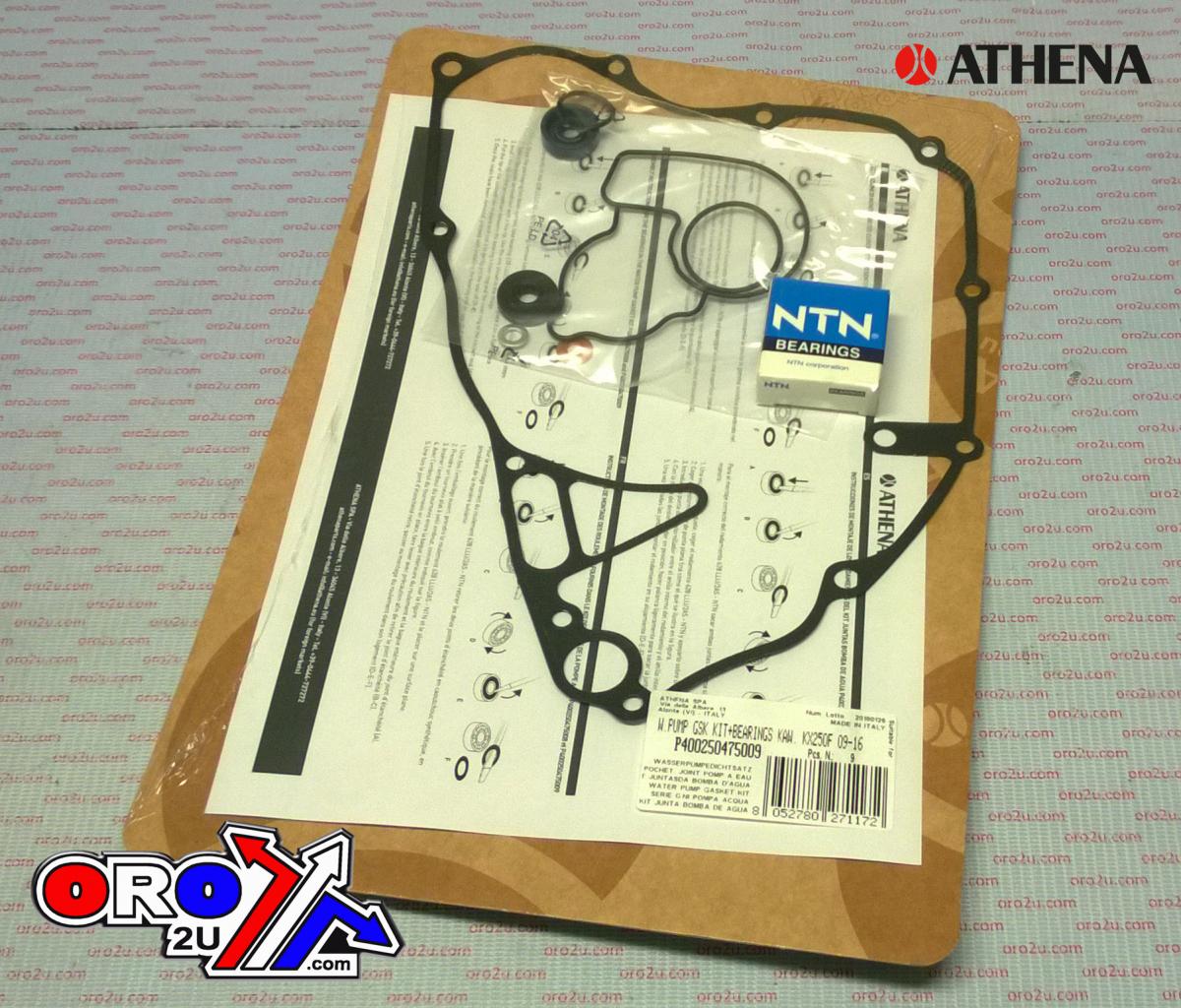 WATER PUMP GASKET KIT KX 250 09-16, ATHENA P400250475009 KAWASAKI WITH BEARING