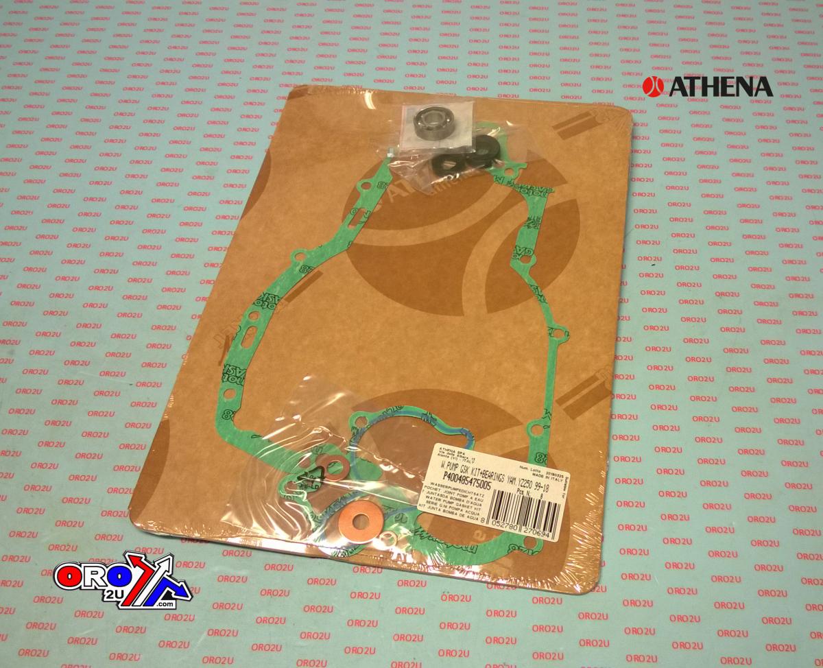 WATER PUMP GASKET KIT YZ/XX 250 99-23, ATHENA P400485475005 YAMAHA/FANTIC WITH BEARING
