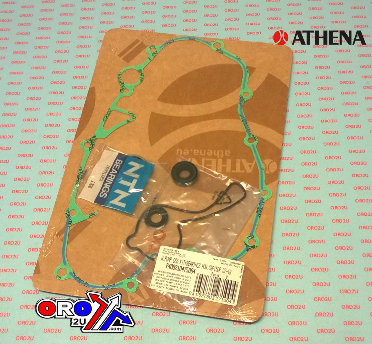 WATER PUMP GASKET KIT CRF 15007-21, ATHENA P400210475004 HONDA WITH BEARING