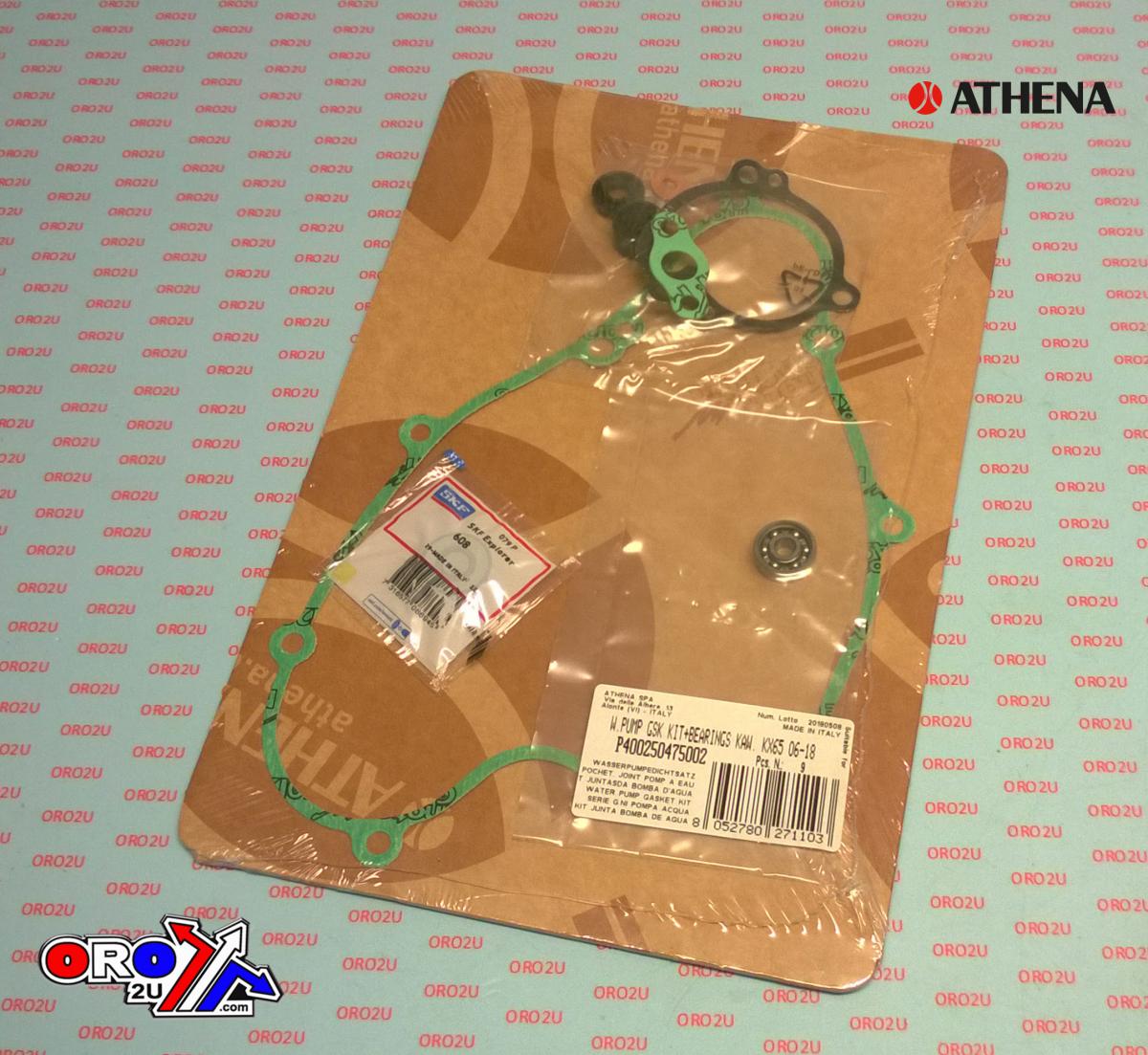WATER PUMP GASKET KIT KX 65 06-25, ATHENA P400250475002 KAWASAKI WITH BEARING