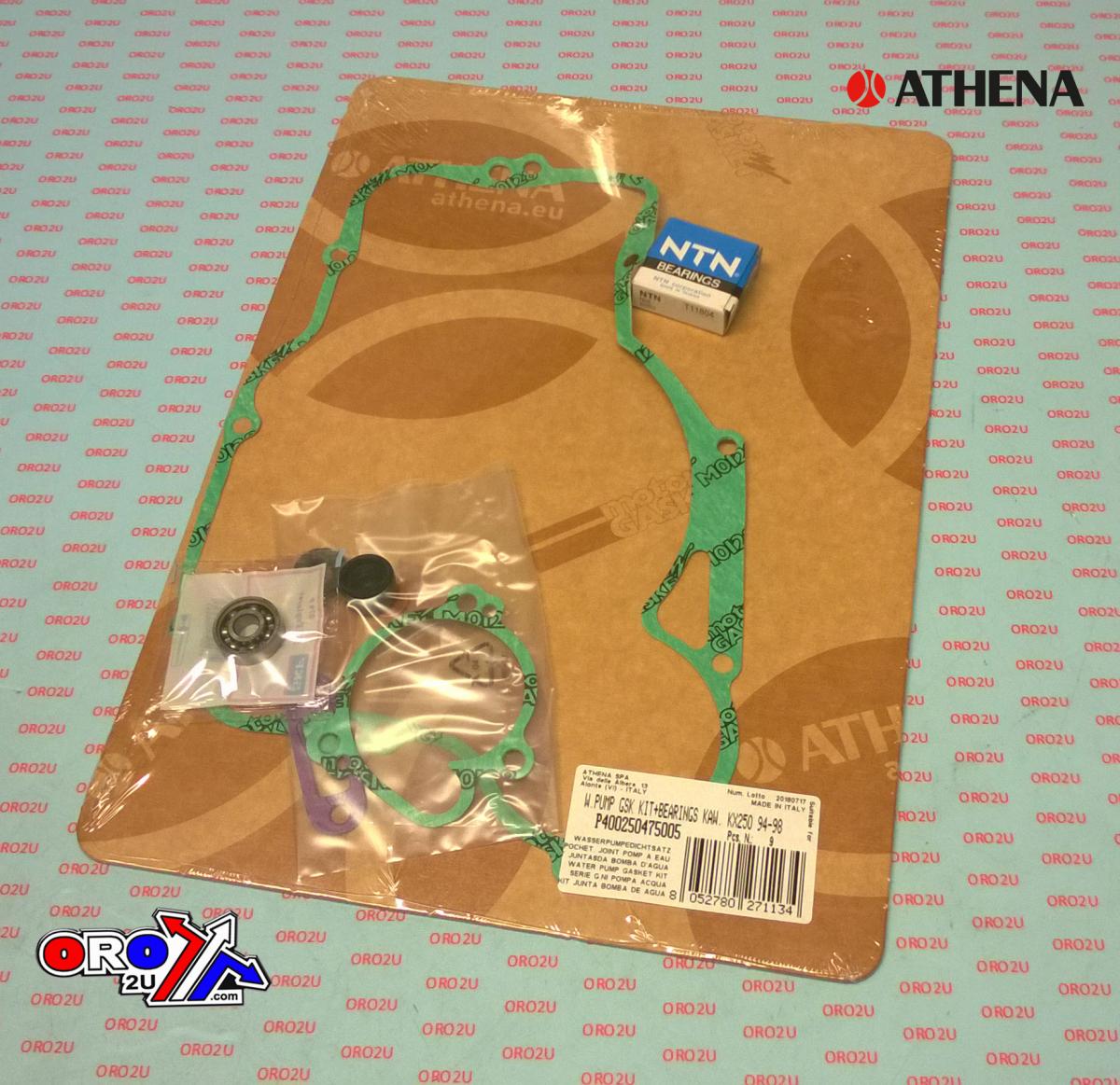 WATER PUMP GASKET KIT KX 250 94-98, ATHENA P400250475005 KAWASAKI WITH BEARING
