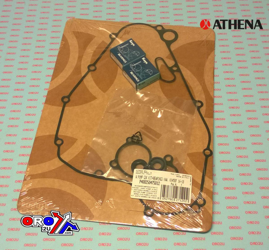 WATER PUMP GASKET KIT KX 450 16-18, ATHENA P400250475012 KAWASAKI WITH BEARING