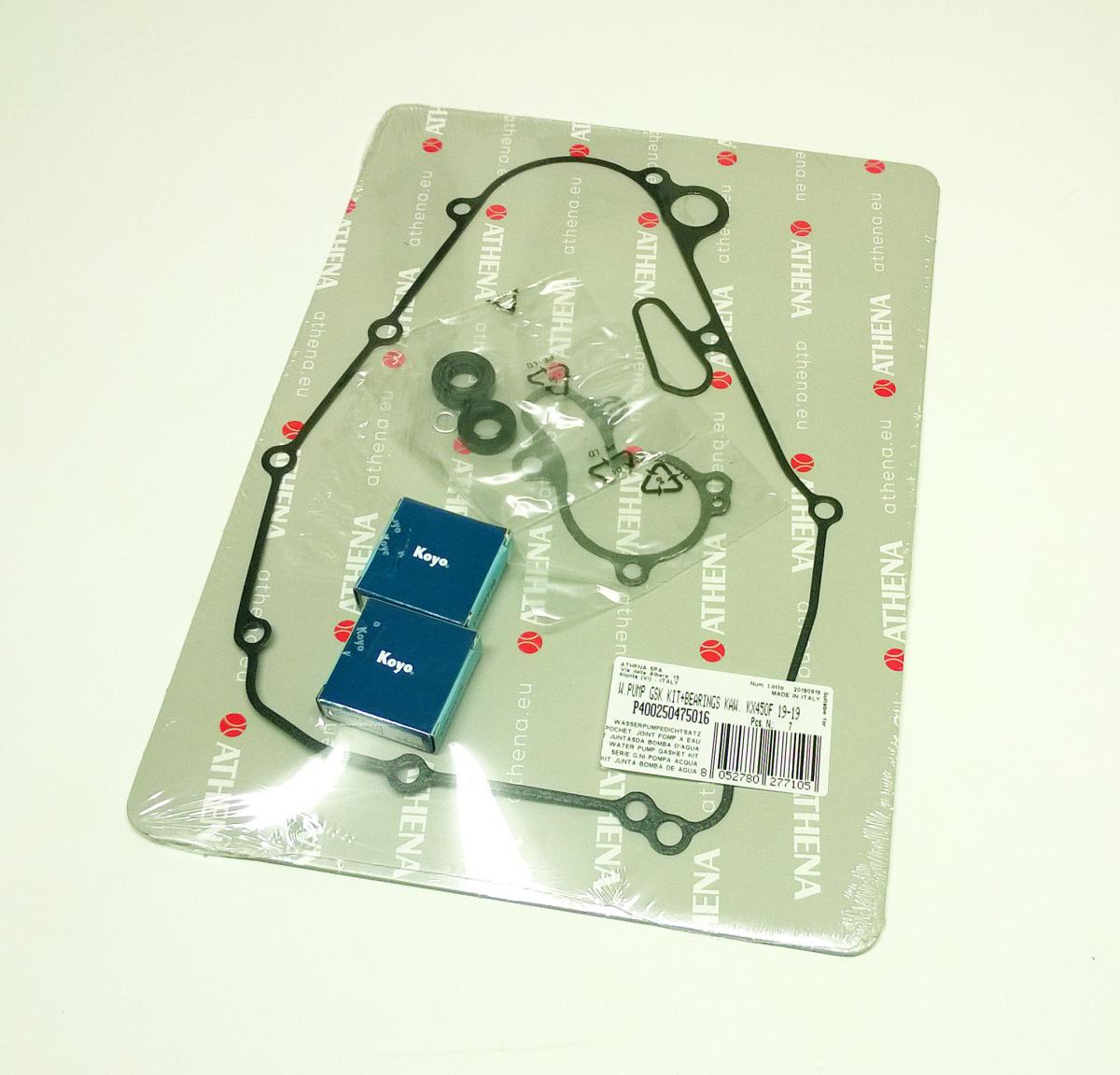 WATER PUMP GASKET KIT KX 450 19-25, ATHENA P400250475016 KAWASAKI WITH BEARING