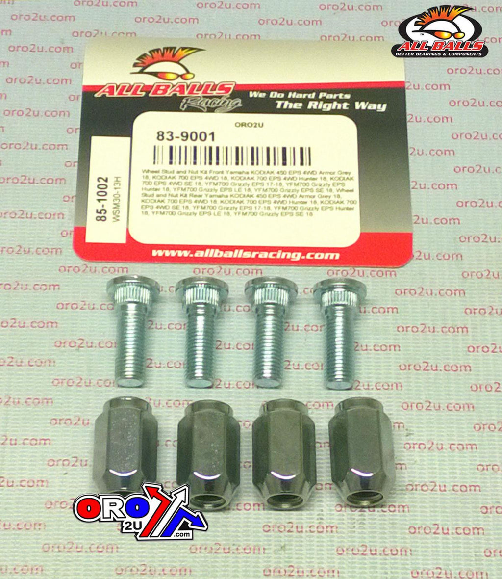 WHEEL STUD & NUT KIT, ALLBALLS 85-1002, KODIAK 450 EPS 4WD 20, KODIAK 450 EPS 4WD Armor Grey 18, KODIAK 450 EPS 4WD SE 20, KODIAK 700 EPS 4W
