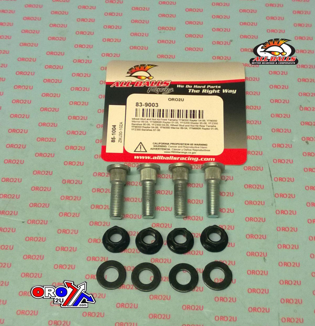Wheel Stud and Nut Kit, ALLBALLS 85-1004