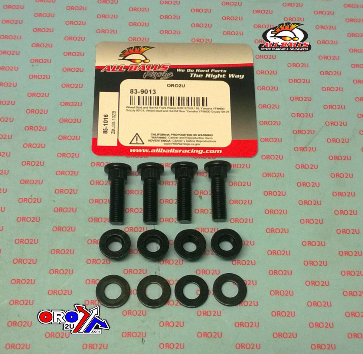 Wheel Stud and Nut Kit, ALLBALLS 85-1016