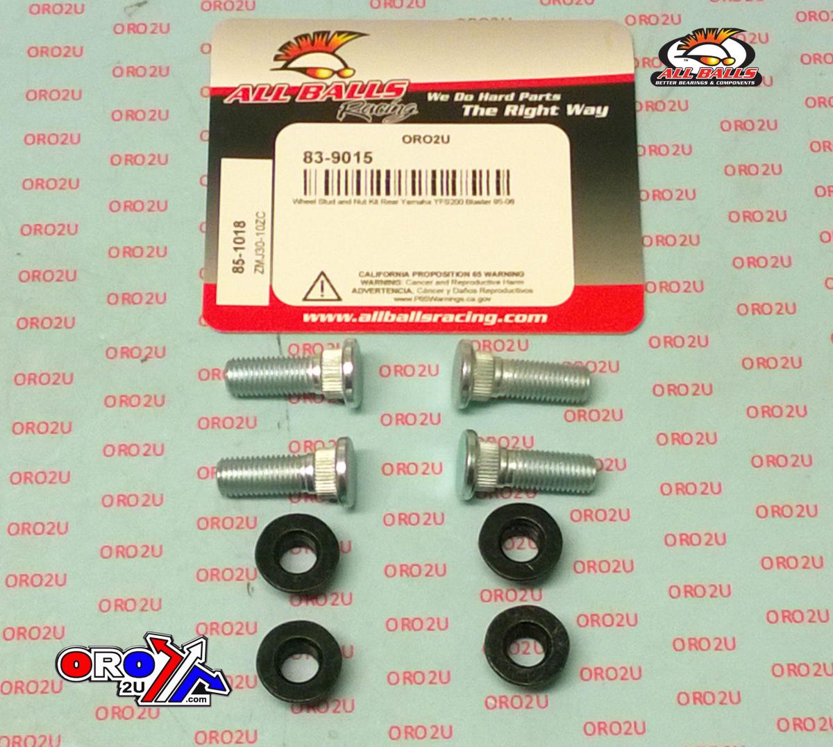Wheel Stud and Nut Kit, ALLBALLS 85-1018