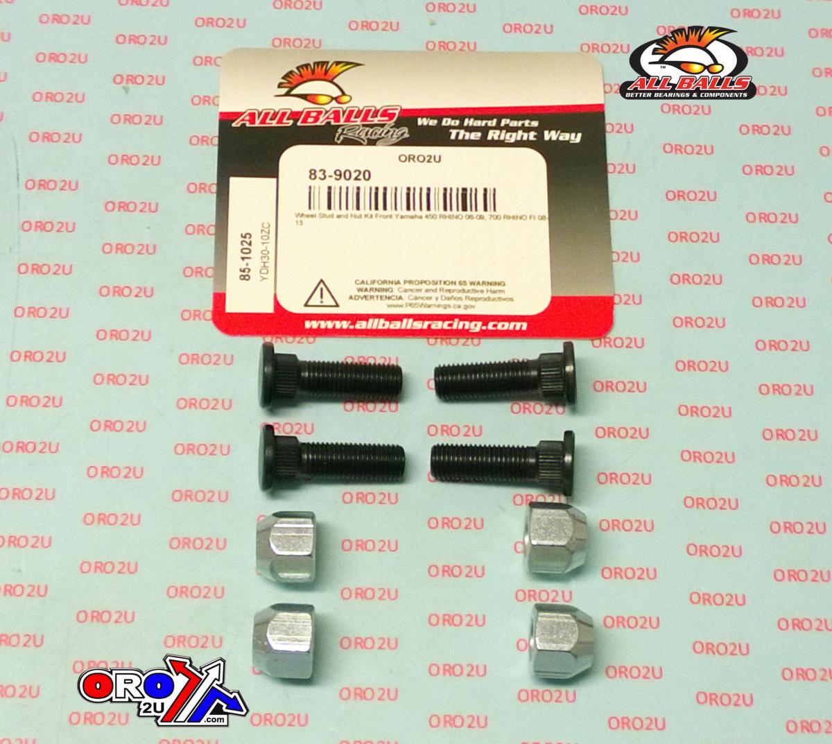 Wheel Stud and Nut Kit, ALLBALLS 85-1025