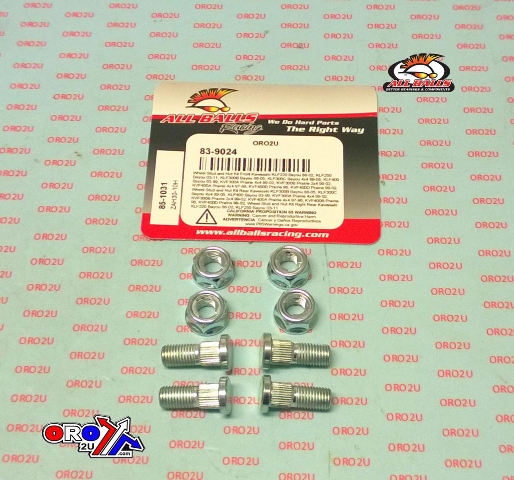 Wheel Stud and Nut Kit, ALLBALLS 85-1031
