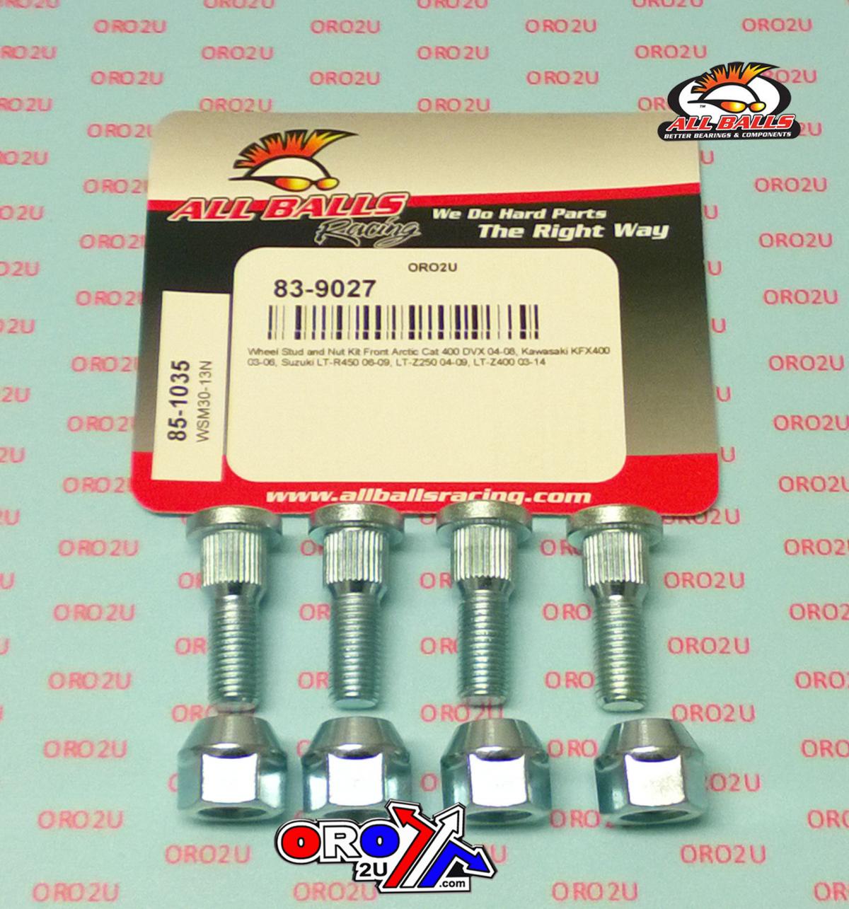 Wheel Stud and Nut Kit, ALLBALLS 85-1035