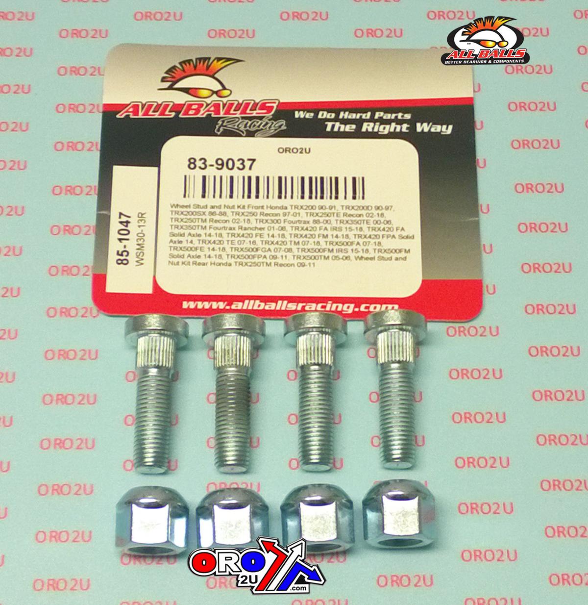 Wheel Stud and Nut Kit, ALLBALLS 85-1047