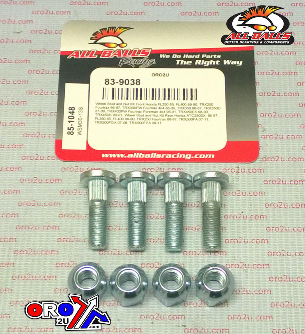 Wheel Stud and Nut Kit, ALLBALLS 85-1048