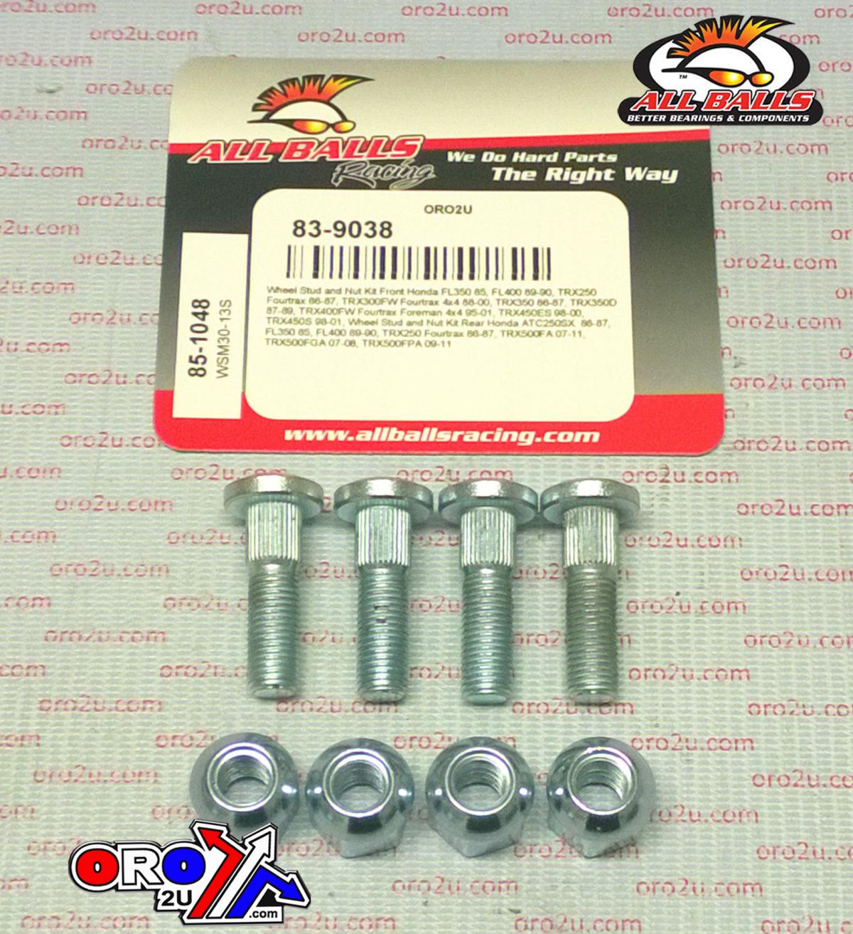 Wheel Stud and Nut Kit, ALLBALLS 85-1048