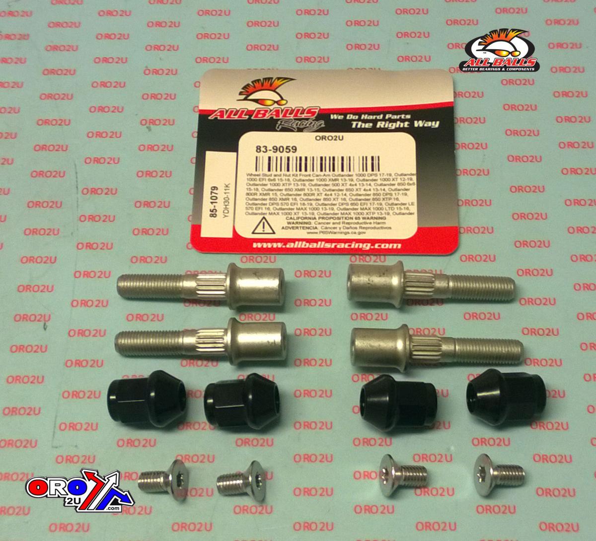 Wheel Stud and Nut Kit, ALLBALLS 85-1079