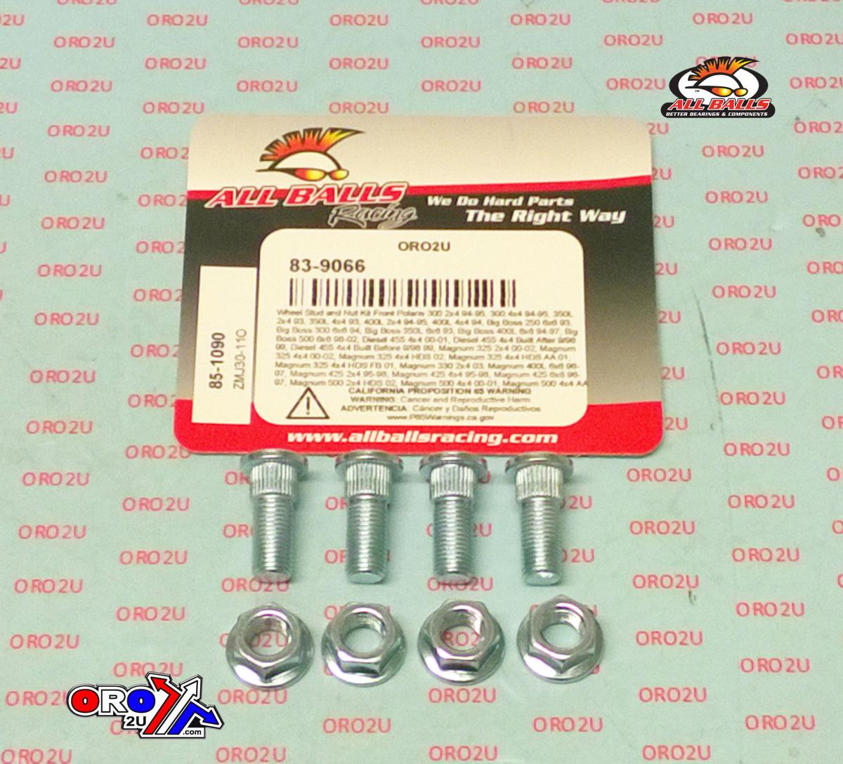 Wheel Stud and Nut Kit, ALLBALLS 85-1090