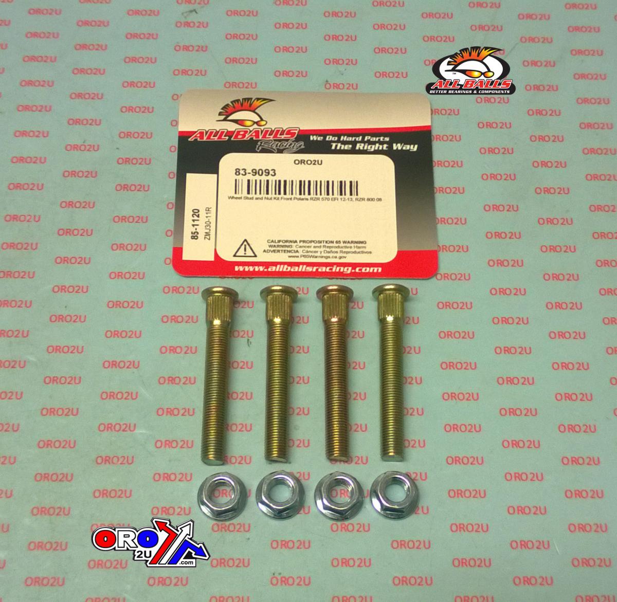 Wheel Stud and Nut Kit, ALLBALLS 85-1120