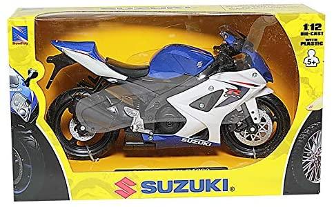 MODEL DIE CAST SUZUKI GSX-R1000, 2008, BLUE AND SILVER, SCALE 1:12, NEWRAY 57003, ROAD
