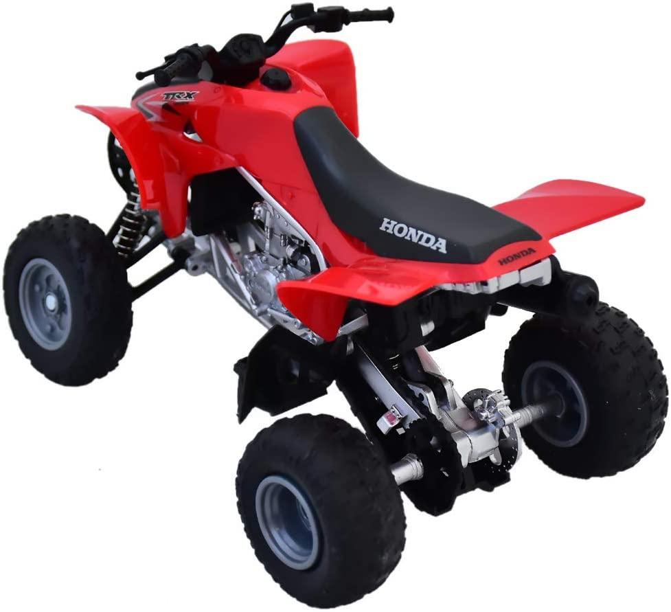MODEL DIE CAST HONDA HRC TRX 450R, RED AND BLACK, SCALE 1:12, NEWRAY 57093A